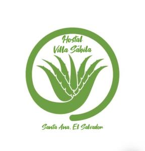 圣安娜Hostal Villa Sabila的绿植物的标志