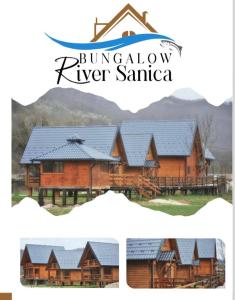 ZolaćiBungalow Fly Fishing Kljuc River Sanica的木屋照片的拼合