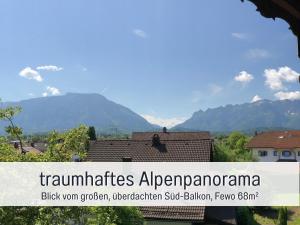 皮丁Ferienhaus Bauer in Piding的山景间 - 带读阿尔伯克基山脉的标志