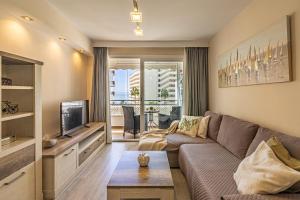 马贝拉City Center Apartment in Marbella的带沙发和电视的客厅