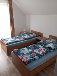 MiechucinoKaszubskie Nuty的双床间设有2张单人床。
