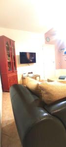 圣欧费米亚拉默齐亚Casetta GGG的带沙发和电视的客厅