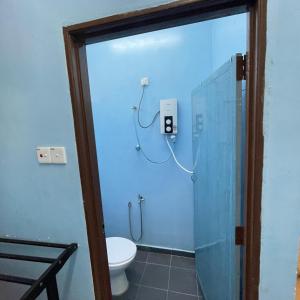 刁曼岛Memory Lane Tioman的浴室配有淋浴和卫生间。