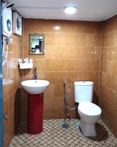 拉瑙D'TERRACE KUNDASANG的一间带卫生间和水槽的浴室