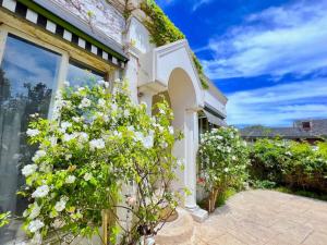 Mont AlbertLuxury Designer Home Villa Surrey Hills的白色的花卉和植物