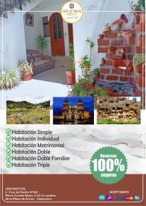 卡哈马卡Hostal Turismo Cruz de Piedra EIRL-Cajamarca的房屋照片的拼贴