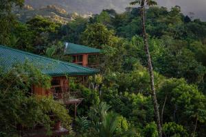 奎波斯城Santa Juana Lodge & Nature Reserve的森林中的房子