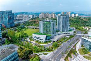 重庆重庆仙桃数据谷假日酒店的城市空中景观高楼