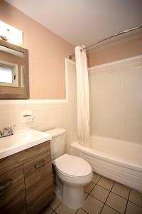 Cicero西塞罗经济旅馆的浴室配有卫生间、盥洗盆和浴缸。
