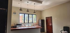 ChanamoAima Villas的厨房设有水槽和窗户。
