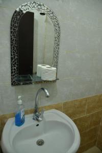 达哈布Brother Hotel Dahab的一间带水槽和镜子的浴室
