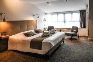 潘波勒K之罗伊斯酒店的一间卧室配有一张大床和一张书桌