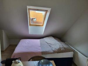 德布吉Apartament w Dębkach的小房间设有床和窗户