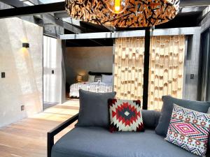 阿维拉纳海滩SoulShine的带沙发的客厅和卧室