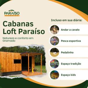 格拉玛多Cabanas Loft Paraíso的木亭子的芦 ⁇ ,花 ⁇ 