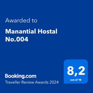 利马Manantial Hostal No.004的给精神病院的标有蓝色标语的标语