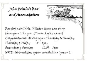 格伦科伦基尔John Eoinìn's Bar and accommodation的邀请参加带海滩画的派对