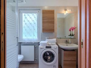 赫拉弗多纳Apartment Pieve by Interhome的一间带洗衣机和水槽的浴室