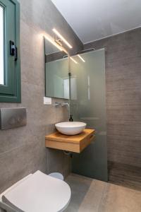 提诺斯Ageri Hotel的一间带水槽和卫生间的浴室