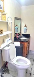 彼德拉斯内格拉斯Departamento un salto a la frontera的浴室配有白色卫生间和盥洗盆。