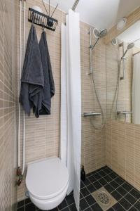 塔林Apartment for one - grey的一间带卫生间和淋浴的浴室