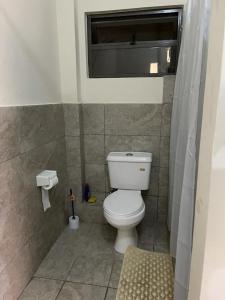 TezoVipingo Nomadic Apartment的一间带卫生间和窗户的小浴室