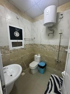 Şūr MaşīrahMaison Masirah的浴室配有白色卫生间和盥洗盆。