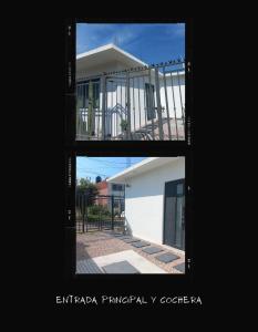 TlayecacCasa Mada-hi的房屋三张照片的拼贴
