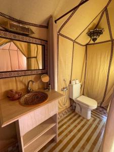 AdrouineBerber Experience Camp的一间带水槽和卫生间的浴室