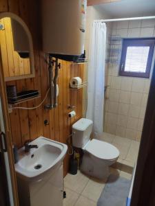 Areál Bobo的浴室配有白色卫生间和盥洗盆。