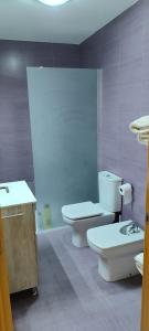 曼萨纳雷斯Jesús Del Perdón的浴室设有2个卫生间和水槽