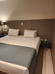 圣达菲Hotel Riogrande - Habilitado的酒店的客房 - 带2张带白色枕头的床