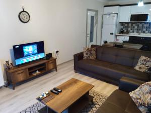 EtimesutEryaman, Wide Luxury Rezidance的带沙发和电视的客厅