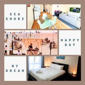 珀斯Seashore Memories - Sleeps 3的一张睡床的照片和快乐的一天