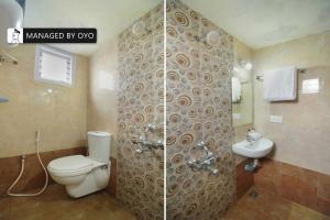 科代卡纳尔Super Collection O Kodai Mist Perumpallam - Managed by Company的浴室的两张照片,配有卫生间和水槽