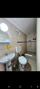奥尔绍瓦Casa Wanted Orsova的一间带卫生间和水槽的浴室