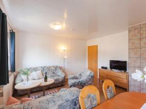 哈伦贝格Cosy apartment in Hallenberg near centre的带沙发和电视的客厅