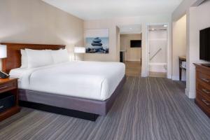 布卡拉顿博卡拉顿温德姆酒店的酒店客房设有一张大床和一间浴室。
