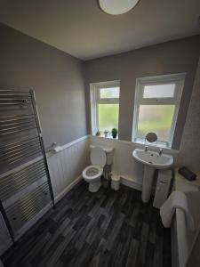 诺丁汉Chippenham Place, 3 Bedroom House, NG5的浴室配有卫生间、盥洗盆和淋浴。