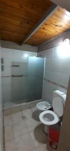 且乌塔Complejo Solitudine的一间带卫生间和水槽的浴室