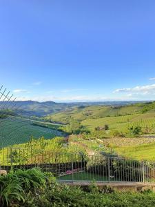 蒙福特达尔巴Soggiorno con splendida vista的从山顶上可欣赏到葡萄园的景色