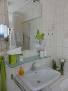 巴登韦勒豪斯马吉亚M酒店的一间带水槽和镜子的浴室