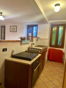 圣安德烈亚Relax tra Monferrato & Langhe的厨房配有水槽和台面