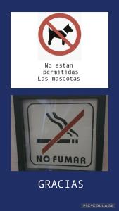 巴尔德佩尼亚斯Magnífico Alojamiento en el centro的一种没有标志允许使用乳房镜的标志
