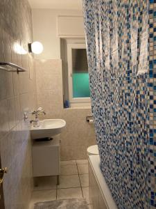 沃卡罗Molino Nuovo的浴室配有卫生间、盥洗盆和淋浴。