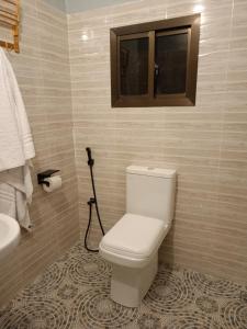 TezoOpaque gardens的浴室配有白色卫生间和盥洗盆。