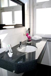 索内贝格索奈贝格斯皮尔酒店的一间带水槽和窗户的浴室