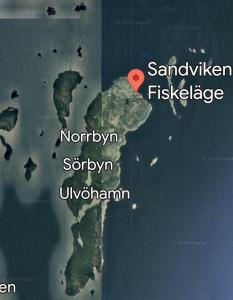 UlvöhamnSandvikens Fiskeläge Ulvön的一张带有红色点的澳洲地图
