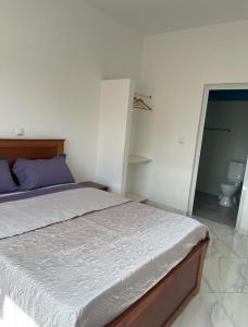 AssomadaCasa 10 Ilhas的一间卧室设有一张床和一个卫生间。