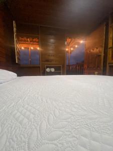 图里亚尔瓦Cabaña Monarca的雪间里的一个床位